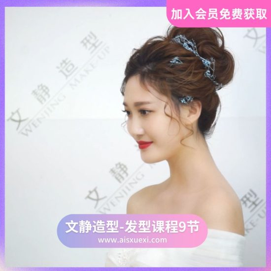 文静造型 - 发型课程9节-爱上学习资源站